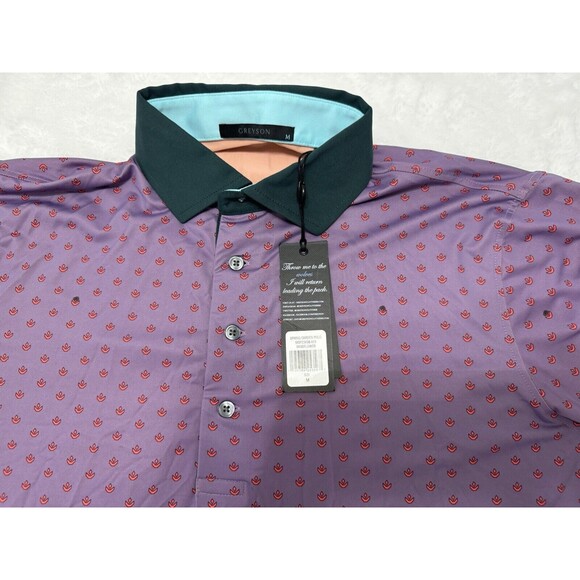 Greyson Purple Performance Polo Shirt - Picture 2 of 5